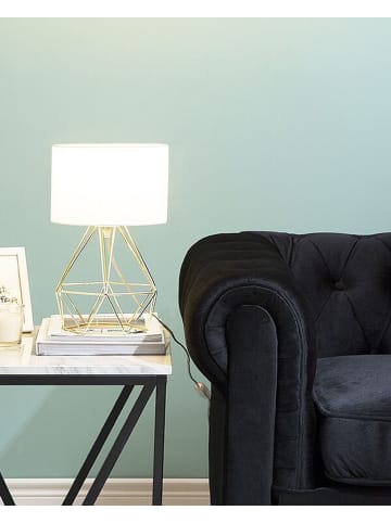 Beliani Tischleuchten MARONI in Gold/Weiß - (W) 22 x (H) 35 x (L) 22 cm