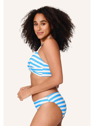 Linga Dore padded bikiniset Triangle in Ortensia blue stripe