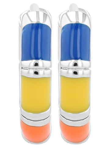 Adeliás Damen Ohrringe – Klappcreole aus 925 Silber in silber