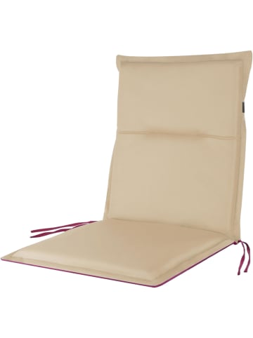 Aspero 6 Niedriglehner Stuhlauflagen in Beige/Brombeere