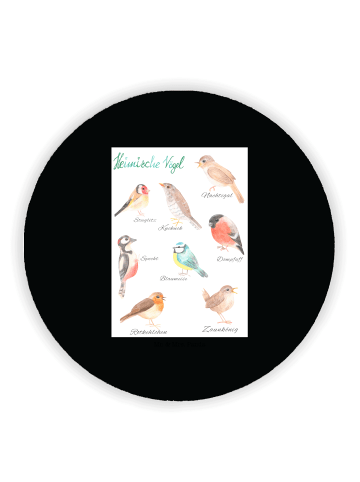 Mr. & Mrs. Panda Magnet für Kühlschrank Heimische Vögel mit Spruch in Bunt