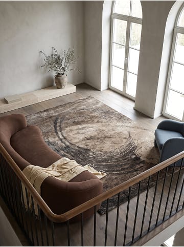 KADIMA DESIGN Kurzflorteppich Abstrakt pflegeleicht Wohnzimmer Schlafzimmer Flur in Braun