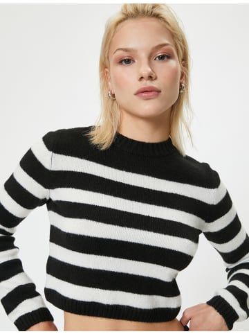 KOTON Sweater in Schwarz Gestreift