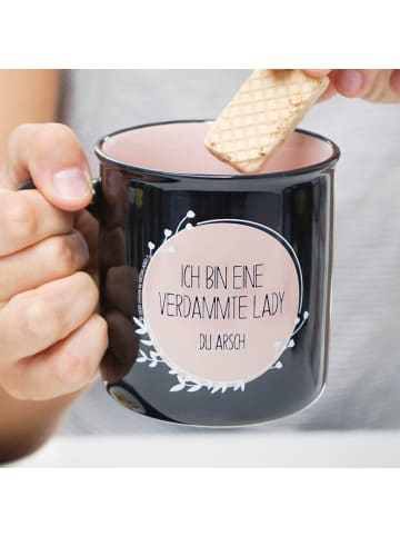 Geda Labels Tasse Verdammte Lady in Schwarz - 400ml