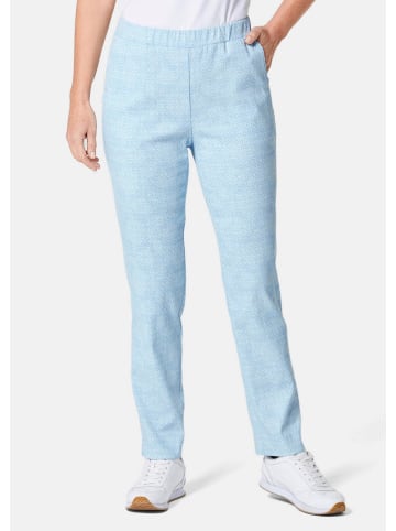 GOLDNER Druckhose Martha Druckhose Martha in himmelblau / gemustert