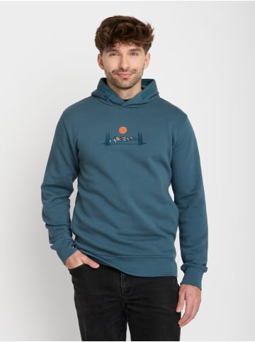 GreenBomb Hoodie Nature Mountain Chip in Blauer Stein