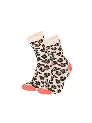 Yuhu Mädchen Socken 5er Pack mit Tiergesichtern Motivsocken in Rosa