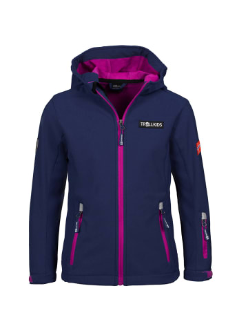 Trollkids Softshelljacke Oslofjord in navy/pink