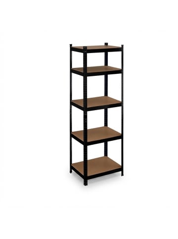 relaxdays Schwerlastregal in Schwarz - (B)60 x (H)180 x (T)45 cm