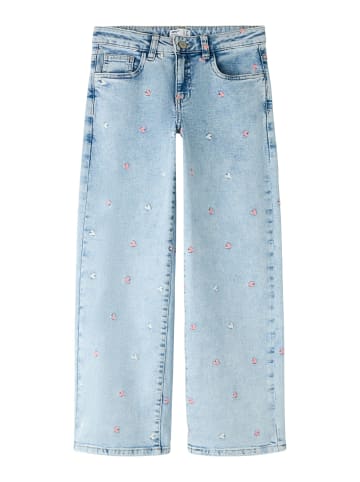 name it Jeans NKFROSE WIDE EMB JEANS 2010-FR in light blue bleached denim