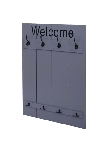 MCW Wandgarderobe C89 Welcome, Grau-blau