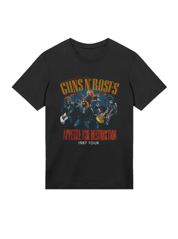 F4NT4STIC T-Shirt Guns N' Roses 1987 Tour Vintage Rock in schwarz