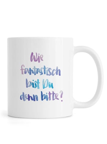 Juniqe Tasse "Fantastisch Blau" in Blau & Türkis