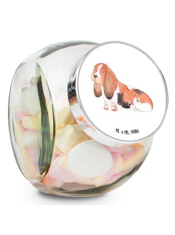 Mr. & Mrs. Panda Kaffeedose Hund Basset Hound ohne Spruch in Weiß