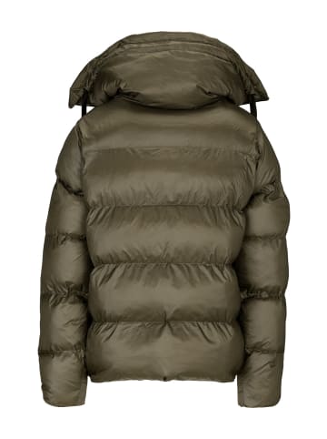 Replay Kurze Nylon Jacke - Hoher Kragen in grün