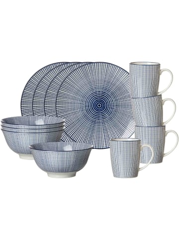 Ritzenhoff & Breker 12er Set Frühstücksset Royal Makoto in blau-weiß