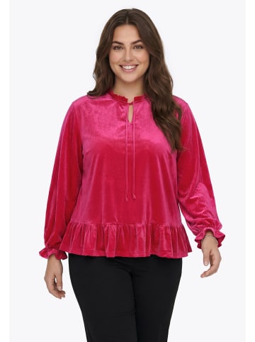 Joella Women Plus Size Blouse in FUCHSIA PINK