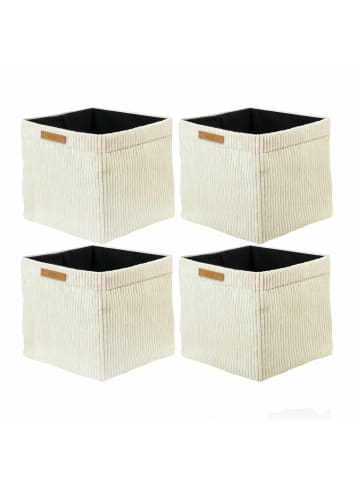 Lycce Aufbewahrungskorb 4er Pack in Vanille