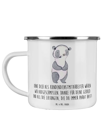 Mr. & Mrs. Panda Teetasse Kundendienstmitarbeiter Held mit Spruch in Weiß