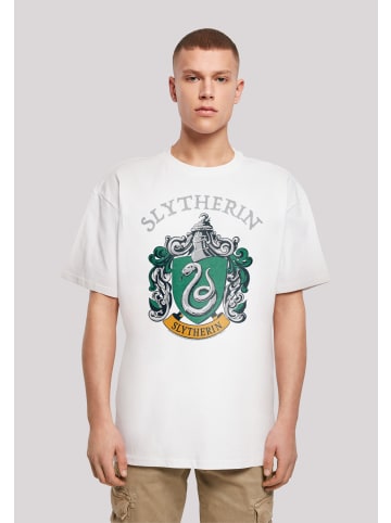 F4NT4STIC Heavy Oversize T-Shirt Harry Potter Slytherin Crest in weiß