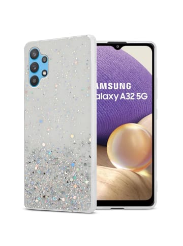 cadorabo Hülle für Samsung Galaxy A32 5G Glitter in Transparent mit Glitter