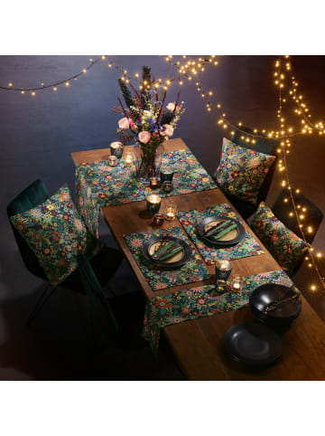 Erwin Müller Jacquard, Baumwollmischung, Gewebt Tischläufer in blau-bunt