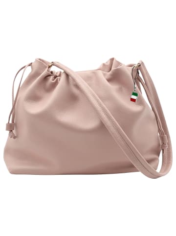 Florence Florence Schultertasche, Beuteltasche Leder rosa ca. 42 cm