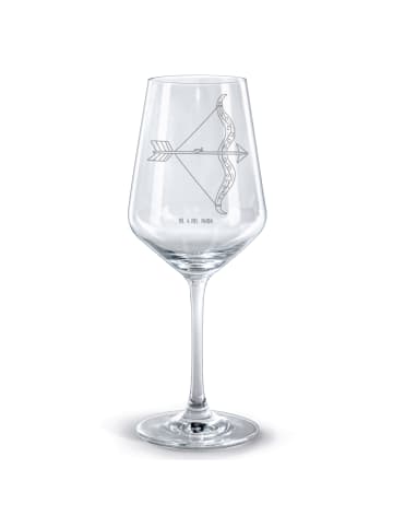 Mr. & Mrs. Panda Weinglas Sternzeichen Schütze ohne Spruch in Transparent
