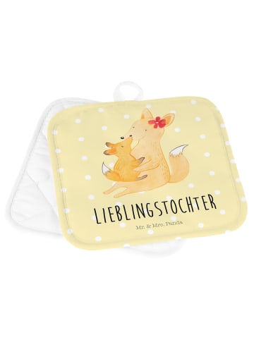 Mr. & Mrs. Panda Topfuntersetzer Fuchs Mama mit Spruch in Gelb Pastell