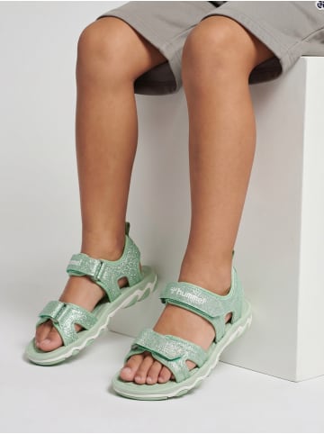 Hummel Klettverschluss Sandale Sandal Glitter Mädchen in FROSTY GREEN