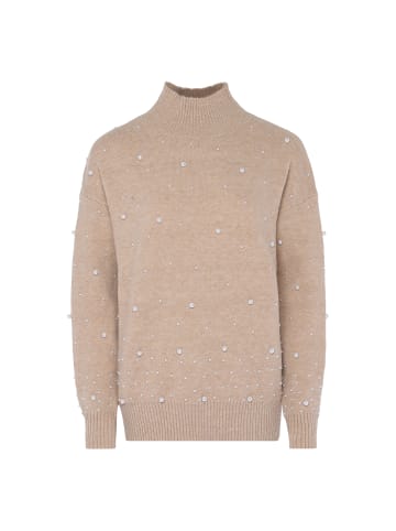 faina Damen Pullover Mit Perlen in BEIGE