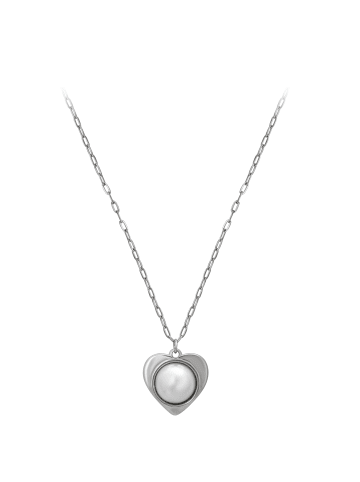 NAEMI Women Necklace in Silver White