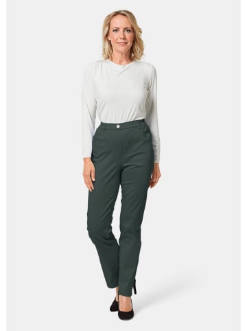 GOLDNER Leichte Baumwollschlupfhose MARTHA in flaschengrün