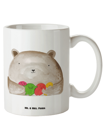 Mr. & Mrs. Panda Becher Bär Gefühl ohne Spruch in Weiß