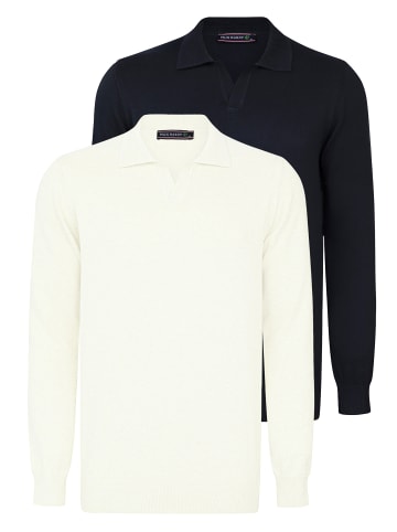 Felix Hardy Pullover in Ecru-Navy