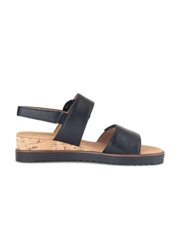 Gabor Plateau Sandalen in schwarz
