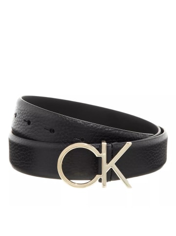 Calvin Klein Relock Logo Belt Black in black