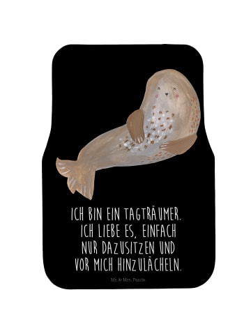 Mr. & Mrs. Panda Auto Fußmatte Robbe Lachen mit Spruch in Schwarz