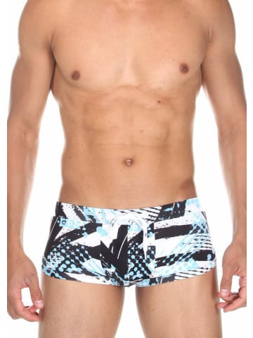 Oboy Beach-Sprinterpants B55 in weiss/blau/schwarz