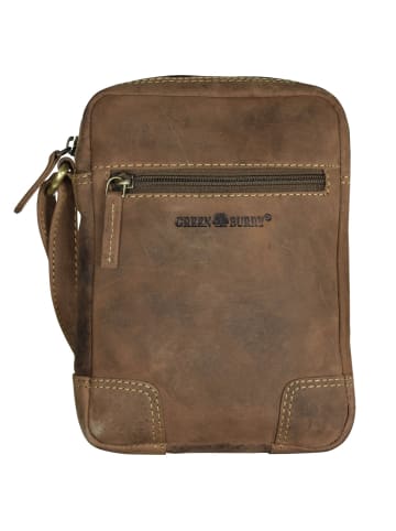 Greenburry Vintage Umhängetasche Leder 18 cm braun