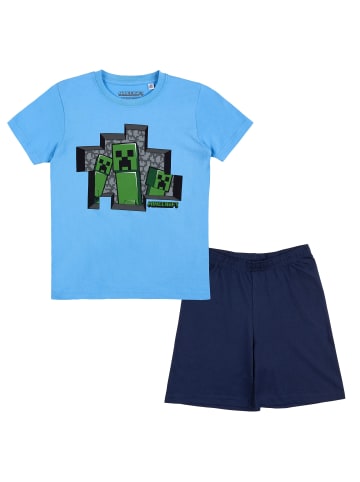 Minecraft Minecraft Pyjama Creeper Schlafanzug in blau