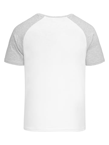 Humy T-Shirt 2er Set mit Raglanärmeln im Colorblock Design in Weiß