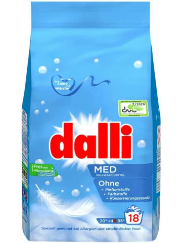 DALLI-WERKE med Vollwaschmittel-Pulver I Allergiker | Weiße Wäsche | 18 Waschladungen