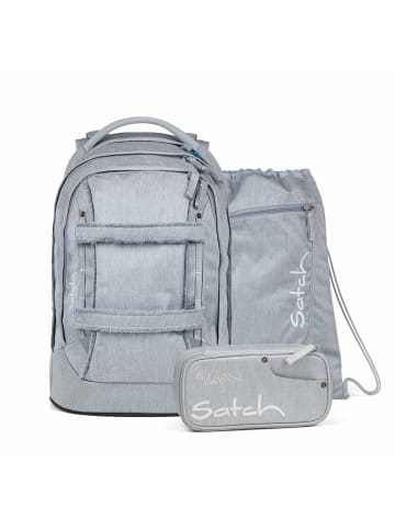 Satch Satch pack Schulrucksack Set Washed Blue