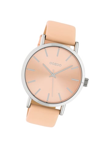 Oozoo Armbanduhr Oozoo Timepieces beige, rosa groß (ca. 42mm)