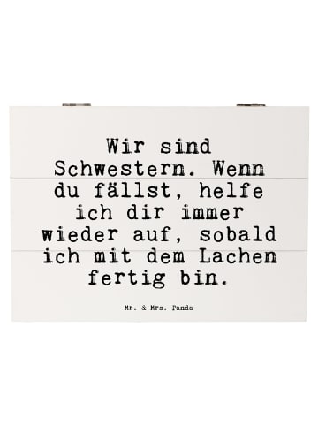 Mr. & Mrs. Panda holzkästchen Wir sind Schwestern. Wenn... mit S... in Weiß