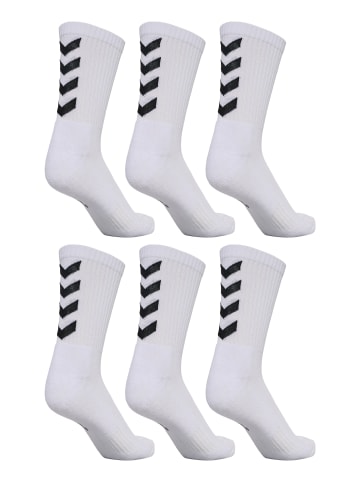 Hummel 6-er Pack Sport Socken Lange Basic Socken FUNDAMENTAL in Weiß-2