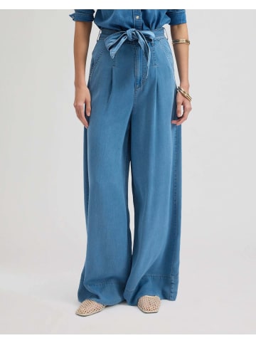 Lee Stoffhose Pleated Wide Leg in Ice Storm