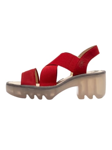 Fly London Sandalen in Rot/Beige
