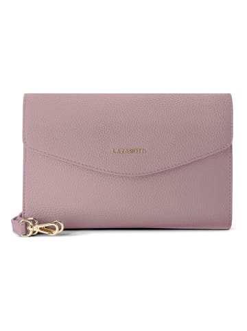Lazarotti Bologna Leather Clutch Tasche Leder 23 cm in rose